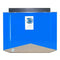 Clear For Life Corner UniQuarium 3-in-1 Pentagon Fresh or Saltwater Acrylic Aquarium 50 Gallons - 24"L x 24"W x 24"H / Light Blue